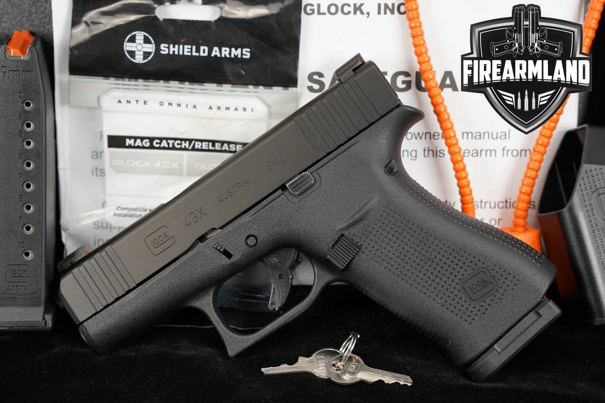 Glock 43X Slimline 9mm G43X G43-X 3.41" +3 MAGS & ORIG CASE