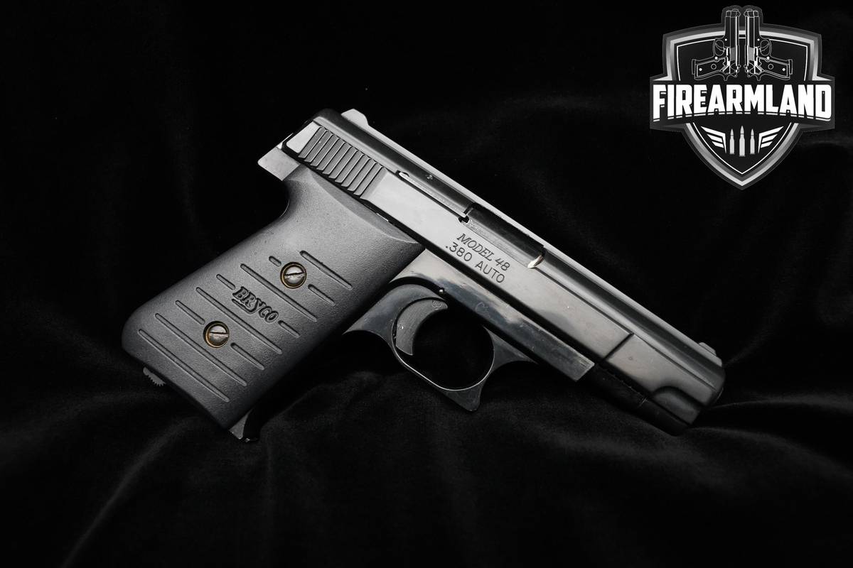 1993-2003 Bryco Arms Model 48 380 ACP 4" SAO 7+1 Blued Pistol Model M48 48