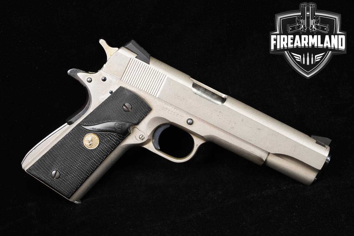 1980 Colt Government Model MK IV Series 70 45 ACP 1911 5" Satin Nickel