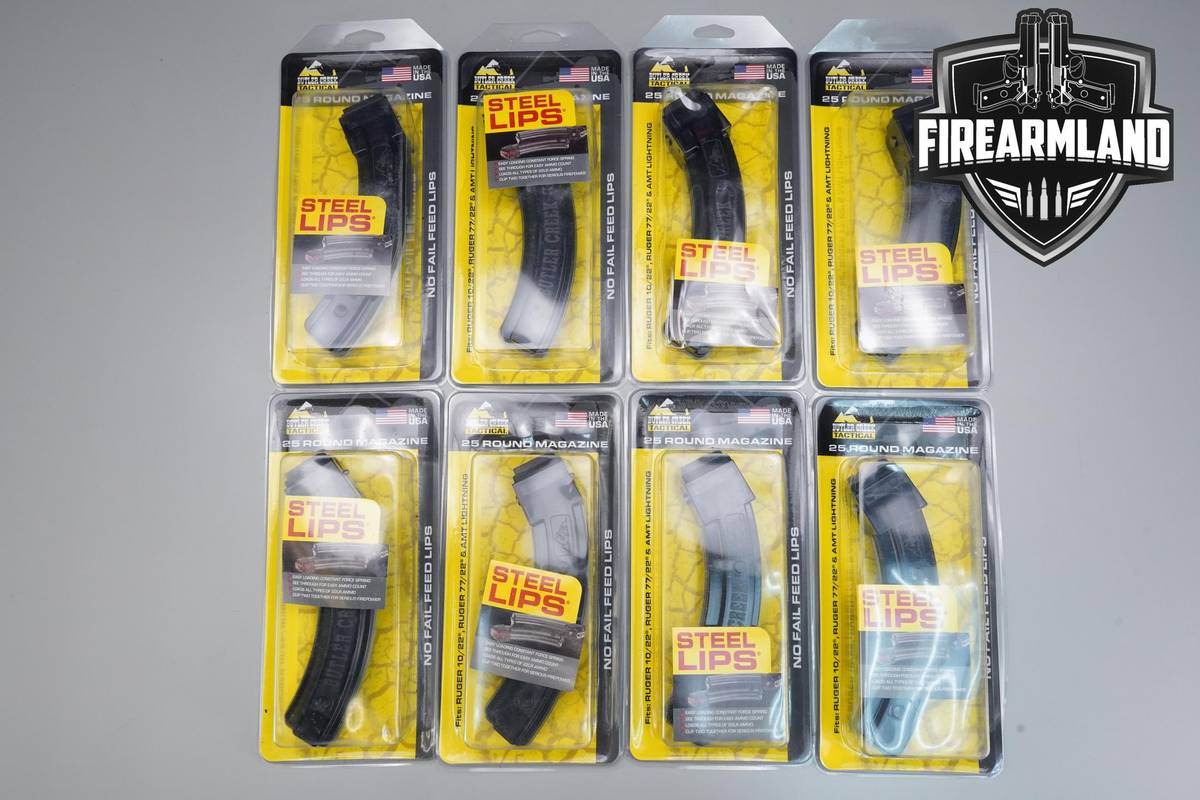 10 MAGS Ruger 10/22 25rd Butler Creek Tactical Steel Lips Magazine 22LR 