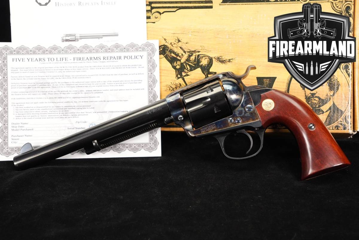 Cimarron Firearms Bisley 44-40 Win 7.5" SAA Single Action Army +ORIG CASE