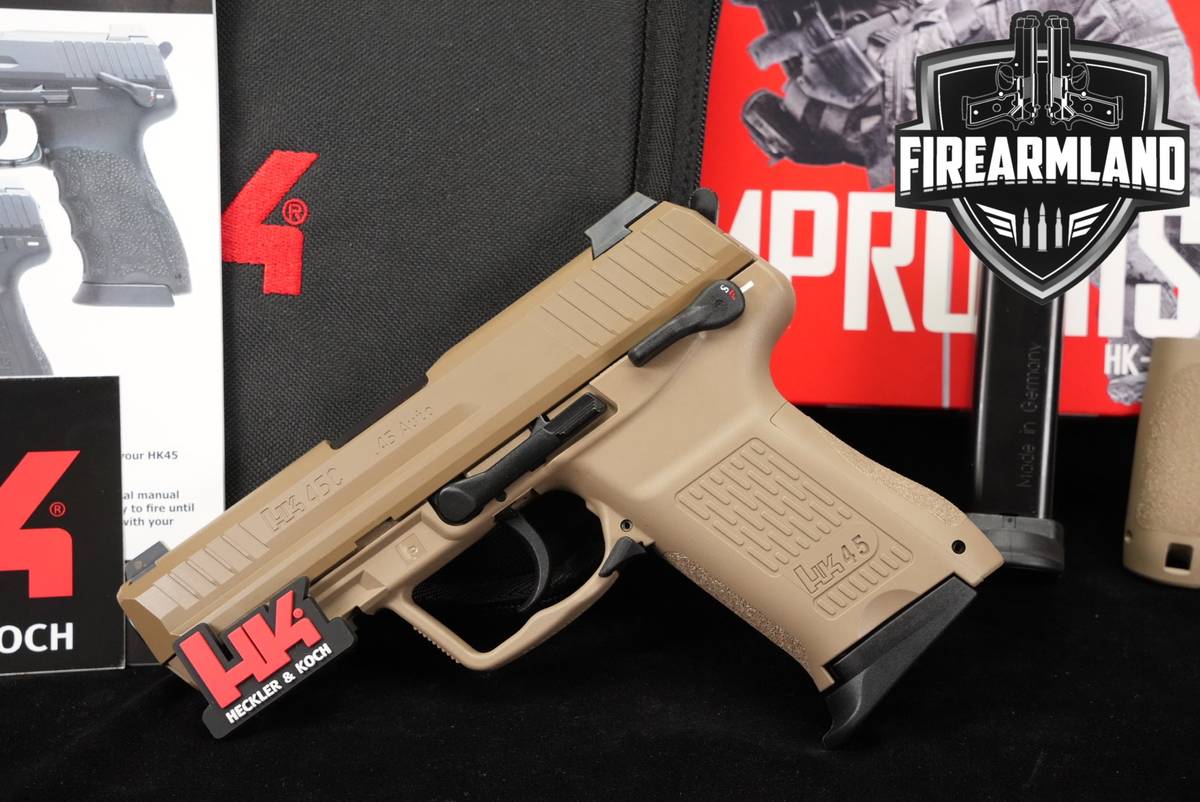 Heckler & Koch HK45C V1 45 ACP H&K HK FDE +2 MAGS & ORIG CASE