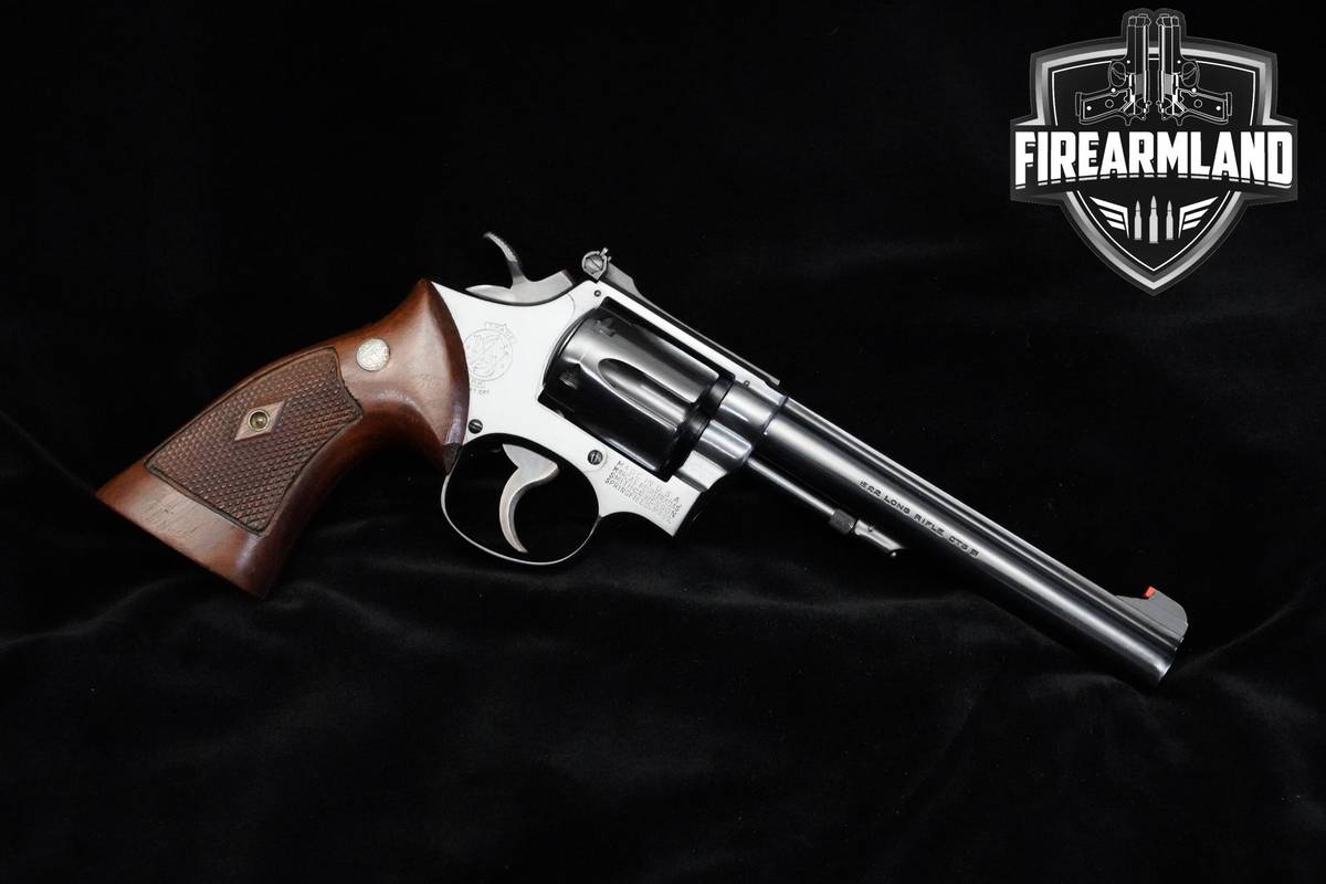 1957 Smith & Wesson (S&W) K-22 Masterpiece Pre-Model 17 22LR 6" Blued S&W