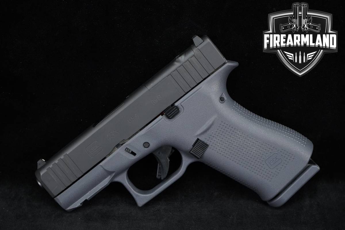 Glock G43X MOS Slimline 9mm 3.41" Two-Tone G43 X Pistol +2 MAGS & ORIG CASE