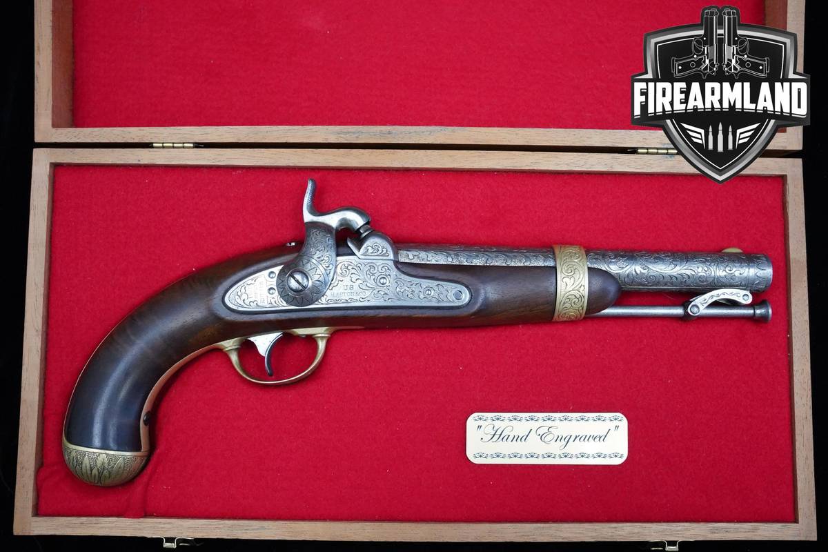H. Aston & Co Model 1842 Authentic Engraved Replica .54 1842 +DISPLAY BOX