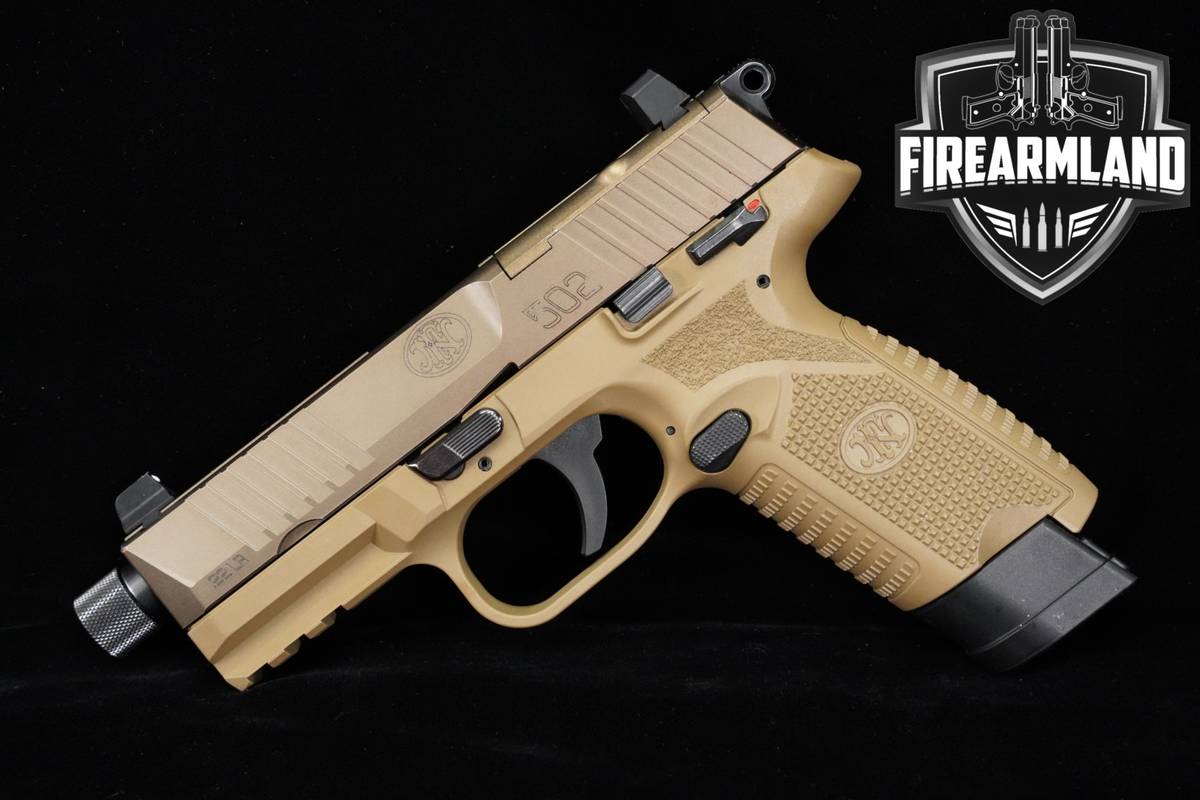FN America 502 Tactical 22LR 4.6" FDE FN502 +2 MAGS & ORIG CASE