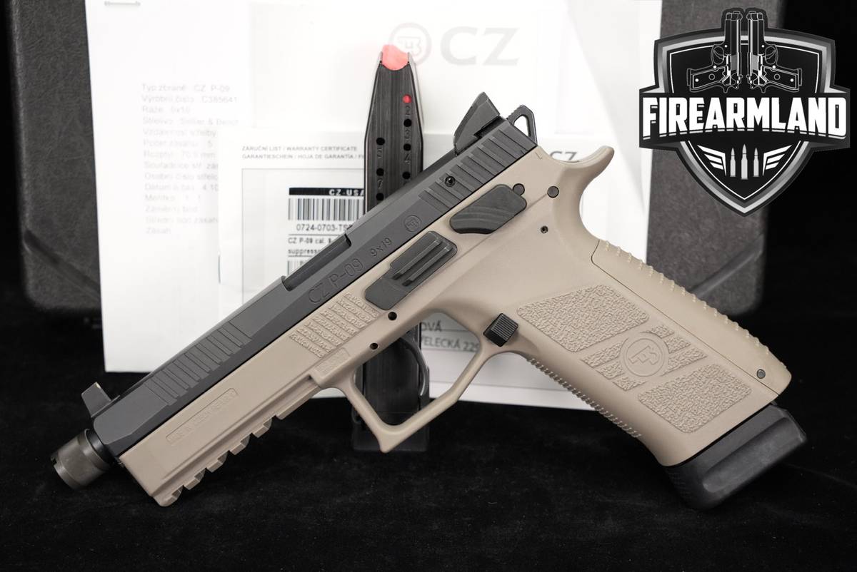 CZ P-09 Urban Grey 9mm 5.15" Two-Tone P09 DA/SA THREADED +2 MAGS