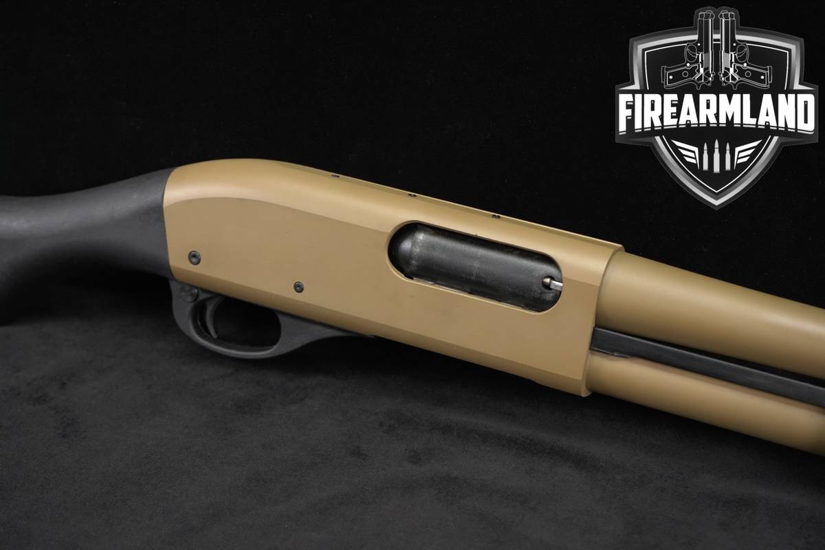 Remington Model 870 Tac-14 12-Gauge FDE & Wood 3" Chamber Cyl PORTED BARREL