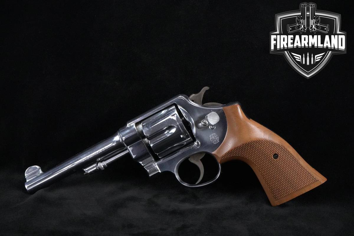 Smith & Wesson US Army Model 1917 45 ACP 5.5" Nickel S&W Model-1917