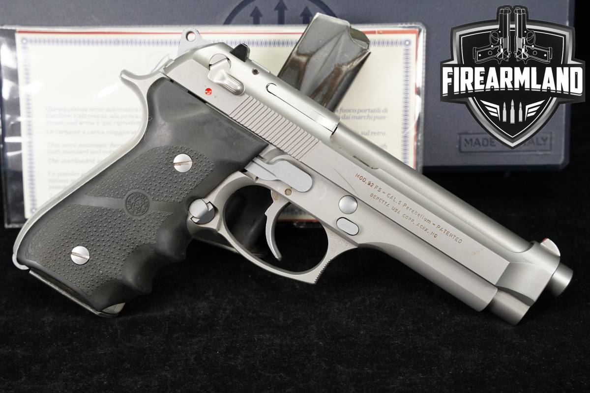 Beretta 92FS Inox 9mm 4.9" Matte Stainless 92 FS +2 MAGS & ORIG CASE