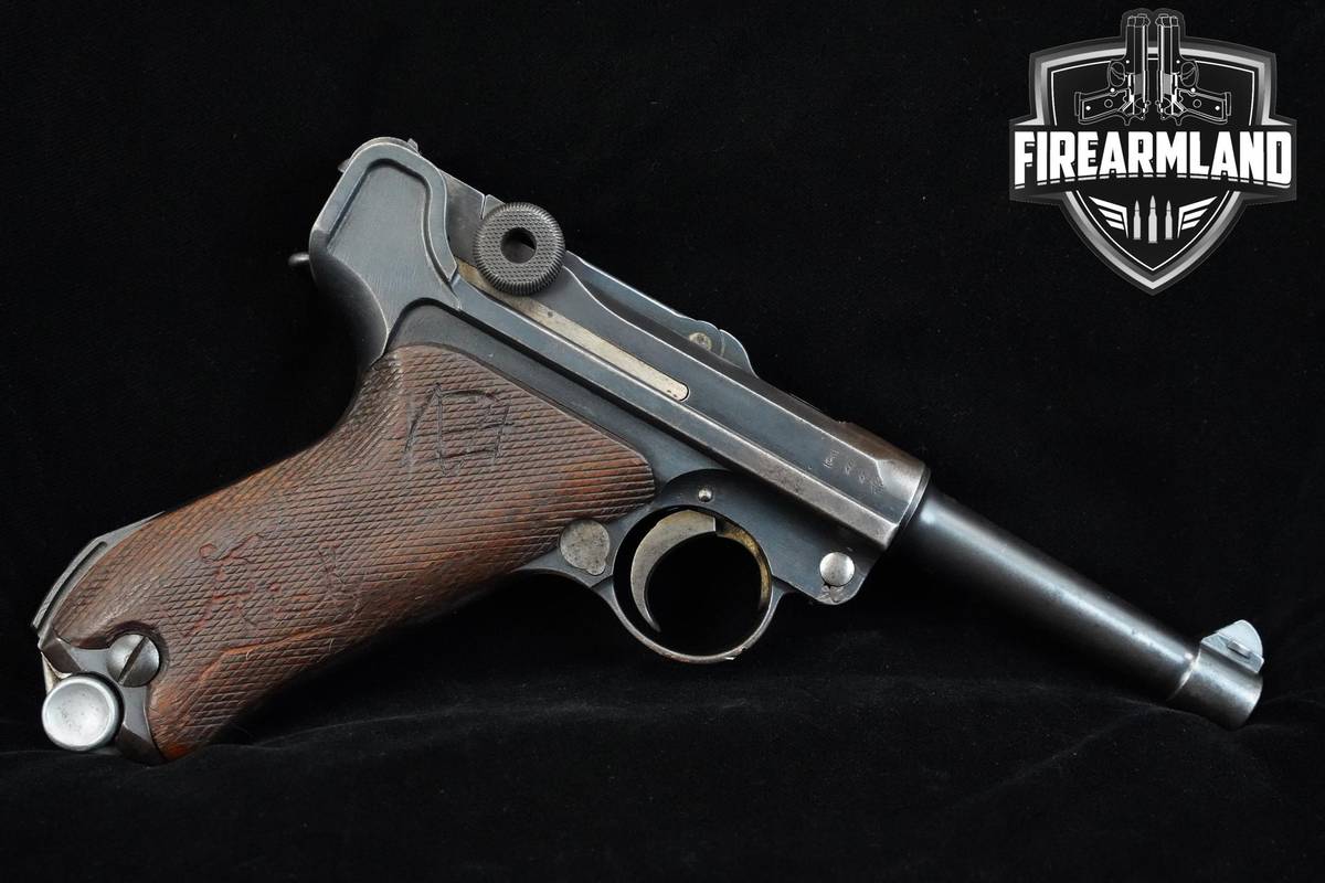 MATCHING #'s 1917 WW1 DWM P.08 Luger 9mm 4" Blued DWM Luger Germany P.08