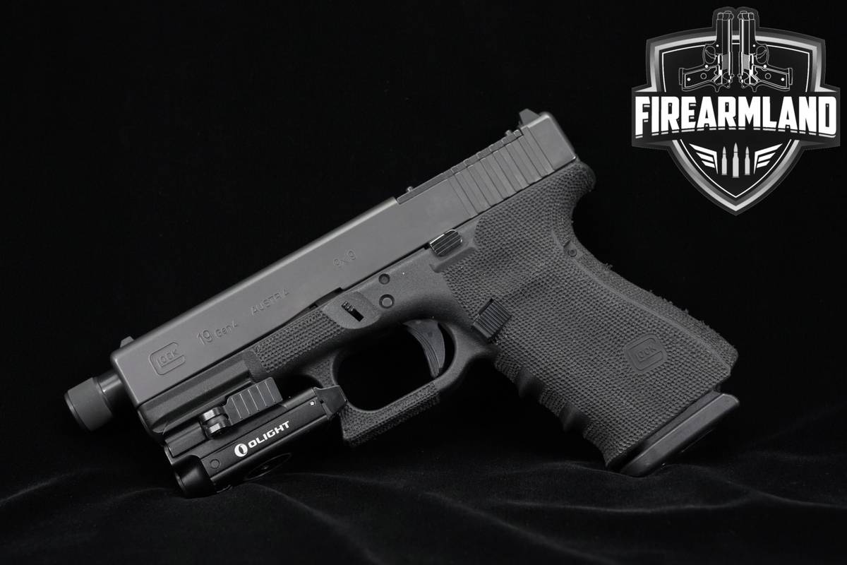 Glock 19 Gen4 MOS 9mm G19 Gen 4 +2 MAGS & OLIGHT