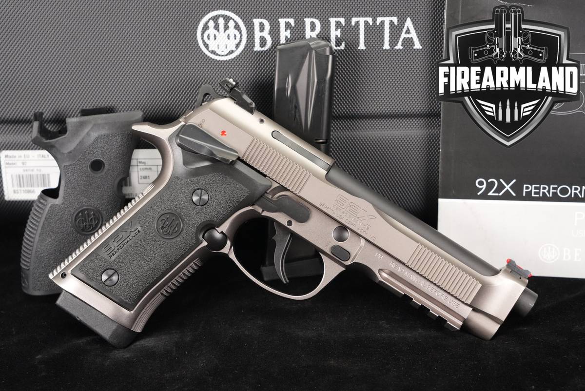 Beretta 92X Performance Production/Standard 9mm Satin Nickel 92-X +2 MAGS