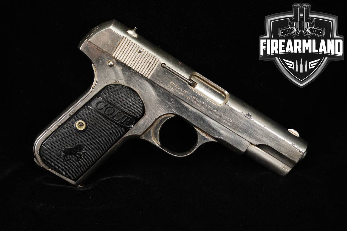 1928 Colt Model 1903 Pocket Hammerless Type IV 32 ACP 3.75" Nickel M1903