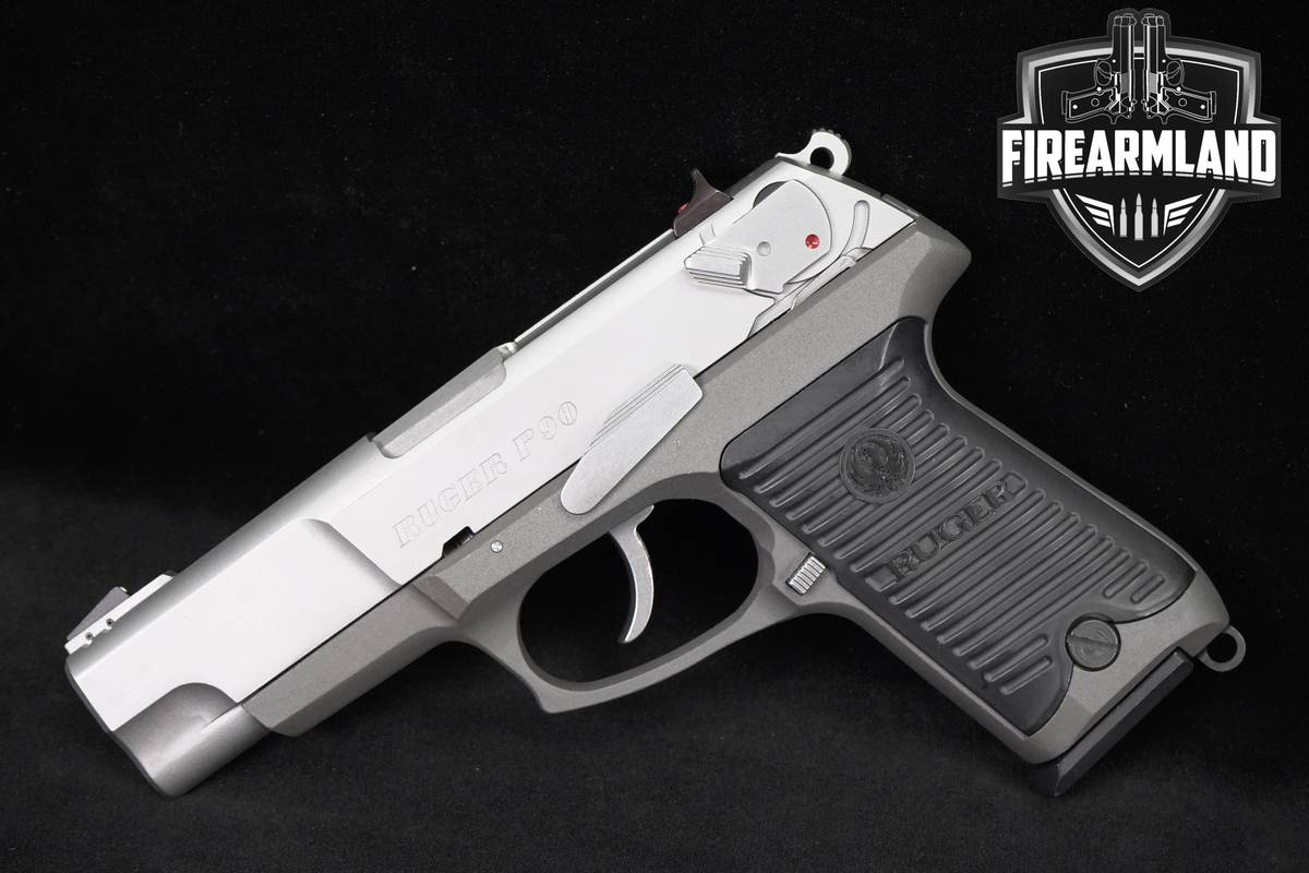 1993 Ruger P90 45-ACP 4.5" Two-Tone Stainless +2 MAGS