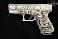 Glock G19 Gen 3, Donald J. Trump 45 Themed 9mm Luger Light Gray in Excellent Condition Image 3