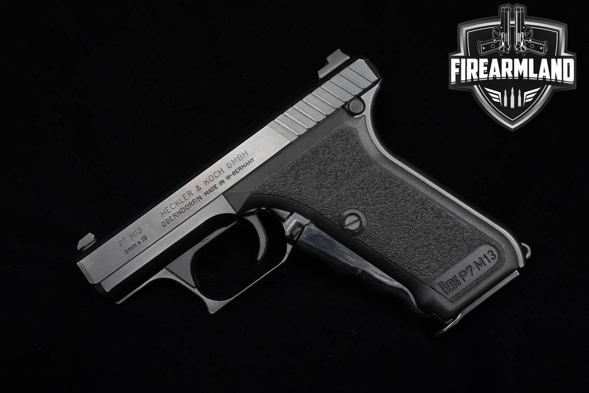 1991 Heckler & Koch (H&K-HK) P7 M13 9mm 4.13" Blued H&K-HK P7M13 +ORIG CASE