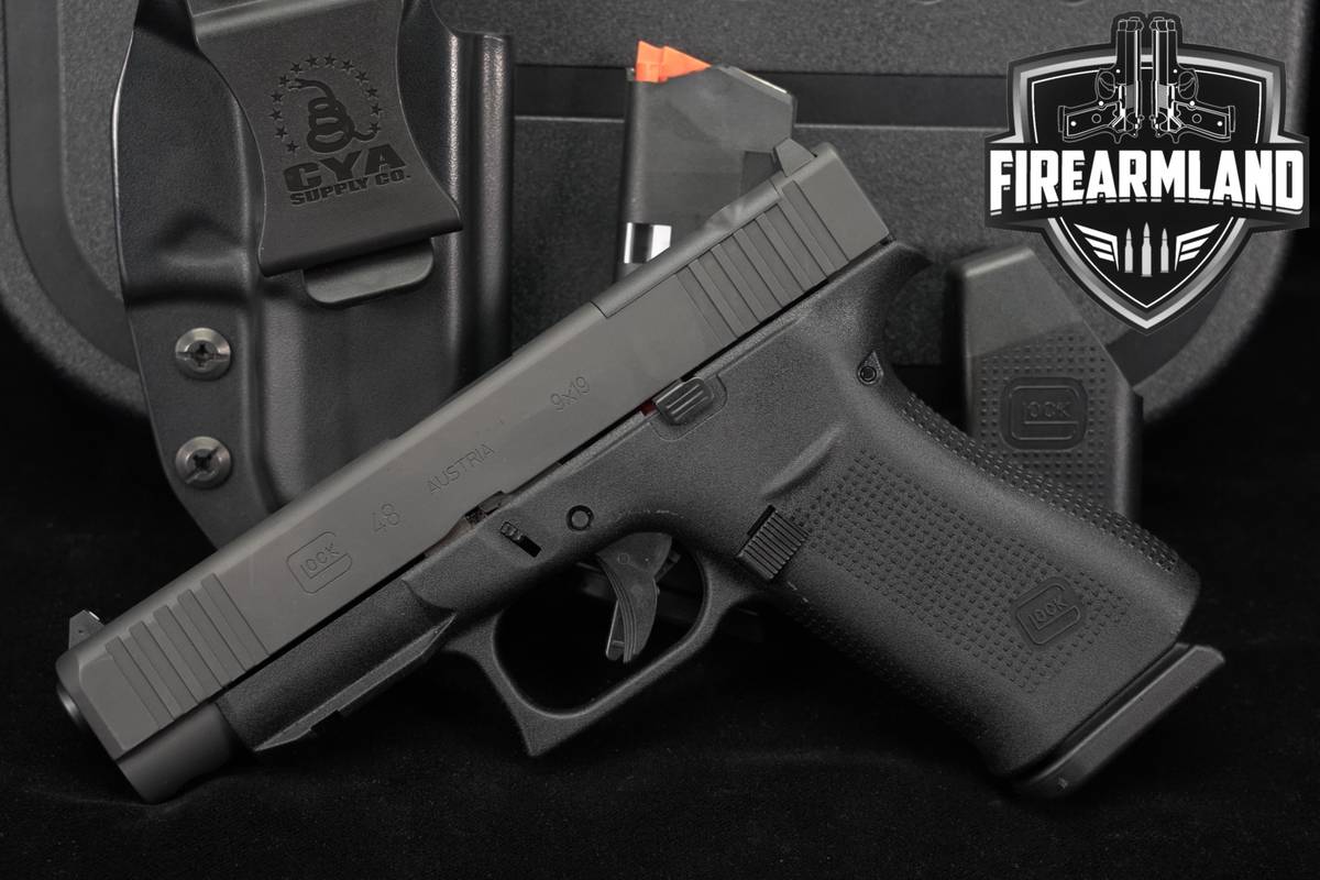Glock 48 Slimline MOS 9mm 4.17" G48 +2 MAGS, ORIG CASE & HOLSTER