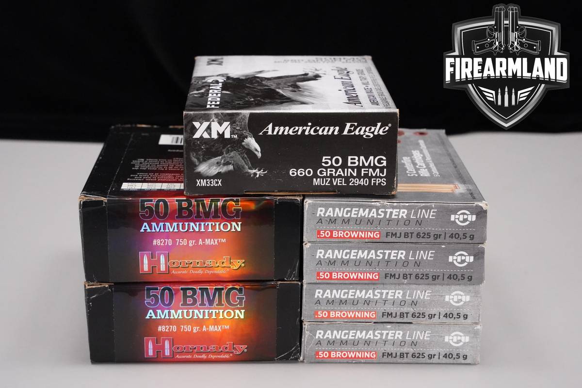 50 BMG Ammo 50-BMG Ammunition 50 ROUNDS
