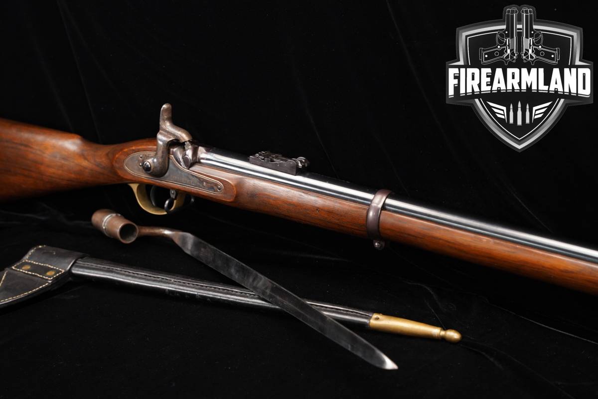 Armi Chiappa 1853 Enfield 3-Band 58 BPM 39" Blued & Wood M1853 +BAYONET