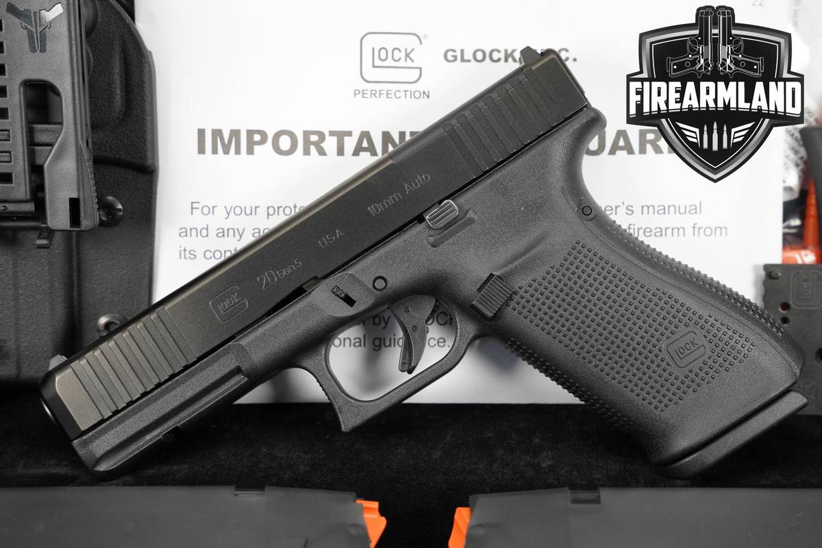 Glock 20 Gen5 MOS G20 Gen-5 10mm 4.61" +3 MAGS, ORIG CASE & HOLSTER