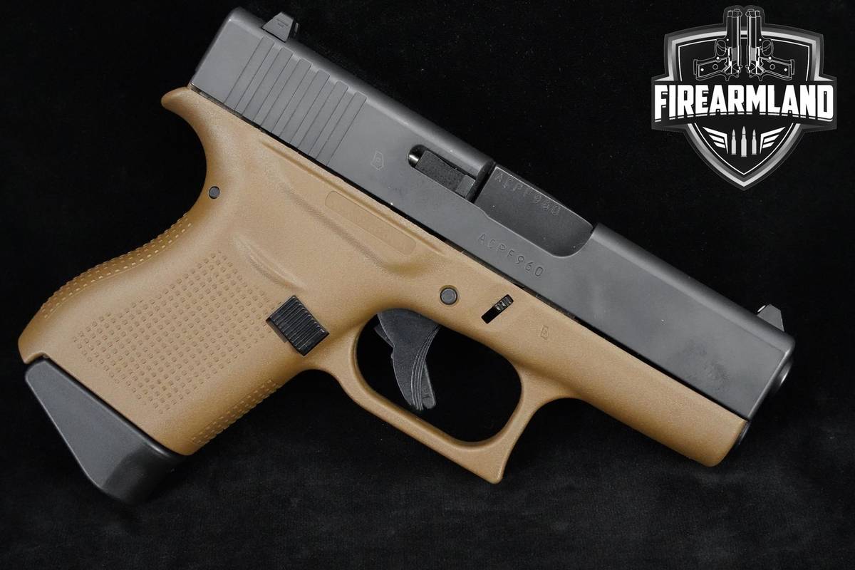 Glock 43 Slimline 9mm FDE Glock-43 G43 +3 MAGS & ORIG CASE