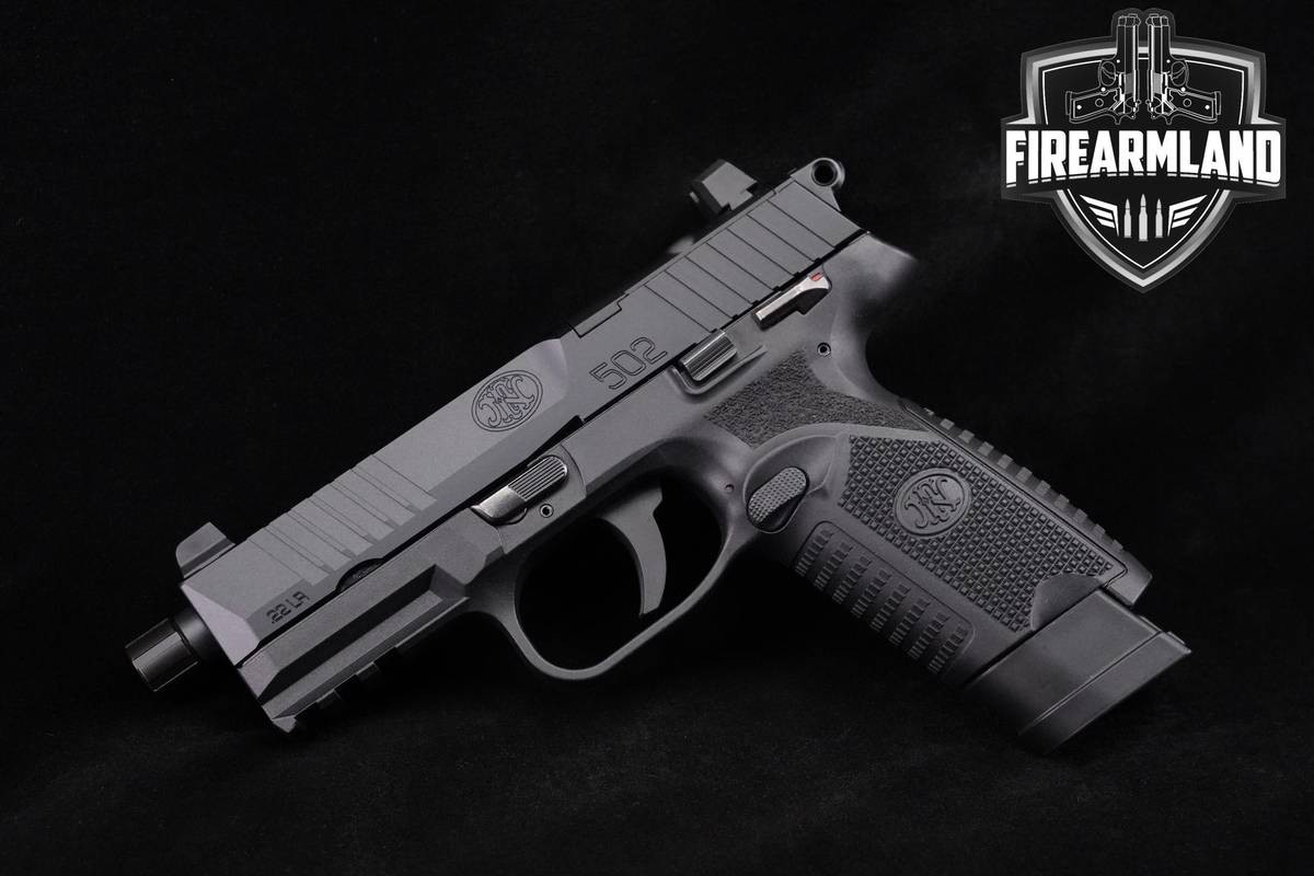 FN 502 Tactical 22LR 4.6" 509-Style Training Optics-Ready +2 MAGS & OG CASE