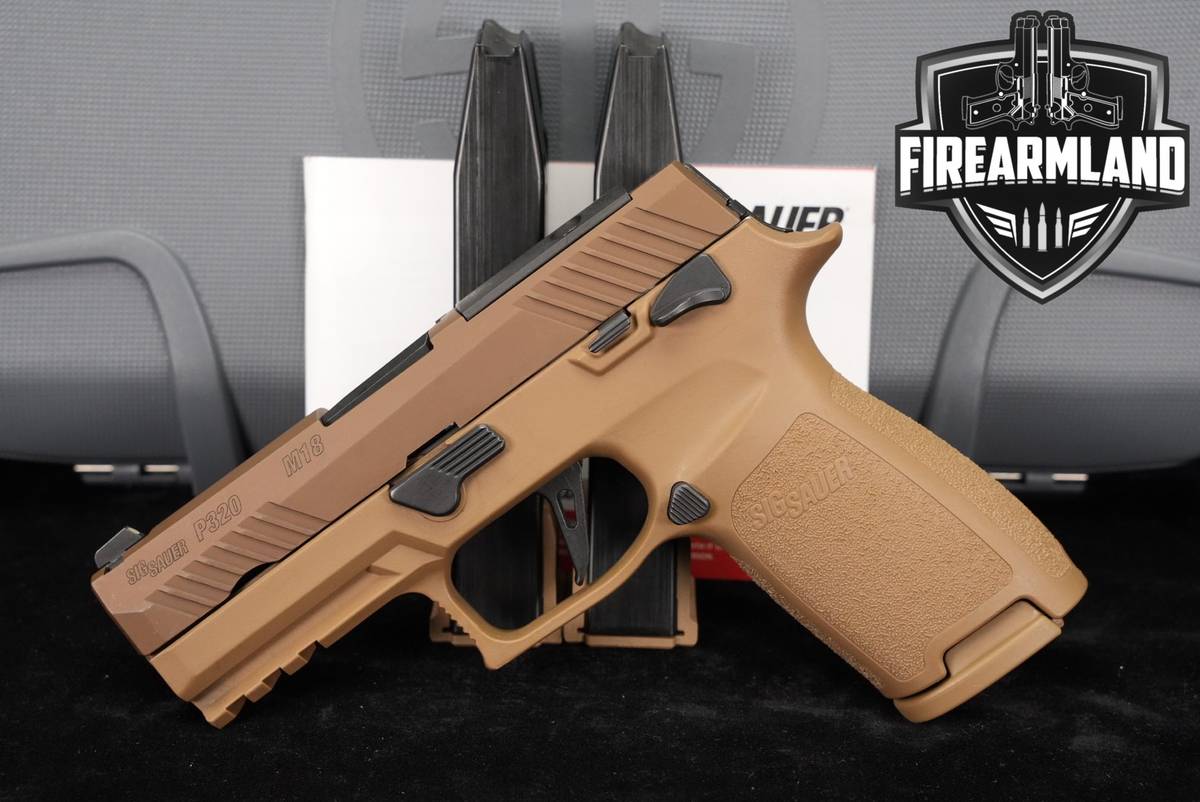 Sig Sauer P320 M18 MS 9mm Optics-Ready Coyote P-320 M-18 +3 MAGS, ORIG CASE