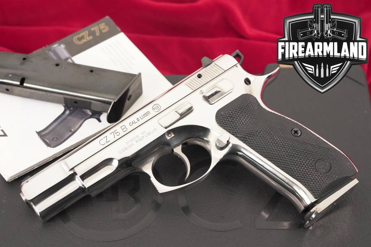 CZ 75 B High Polish Stainless 9mm 4.6" CZ75B 75B CZ75 +2 MAGS & ORIG CASE