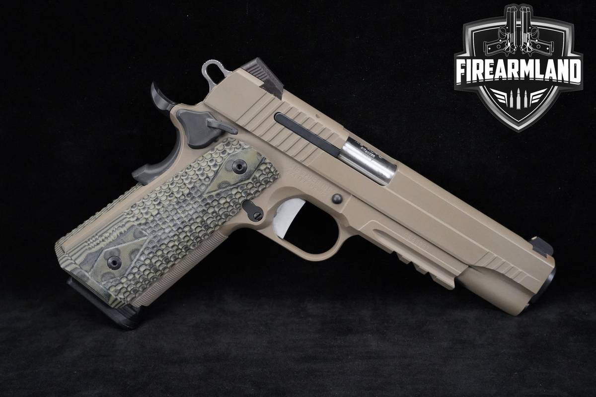 Sig Sauer 1911 Scorpion 45 ACP 5" Flat Dark Earth FDE +2 MAGS & ORIG CASE