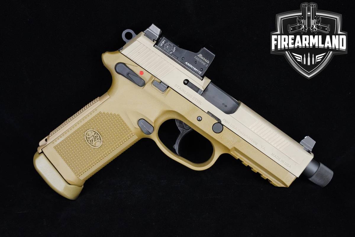 FN FNX-45 Tactical 45 ACP 5.3" FDE FNX-45 FNX45 FNX-45T +ORIG CASE & OPTIC