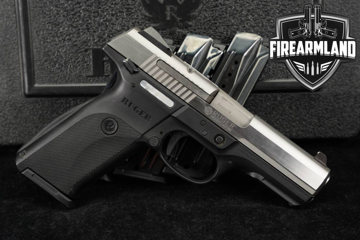 2007 Ruger SR9 9mm 4.14" Two-Tone Stainless SR 9 +4 MAGS & ORIG CASE