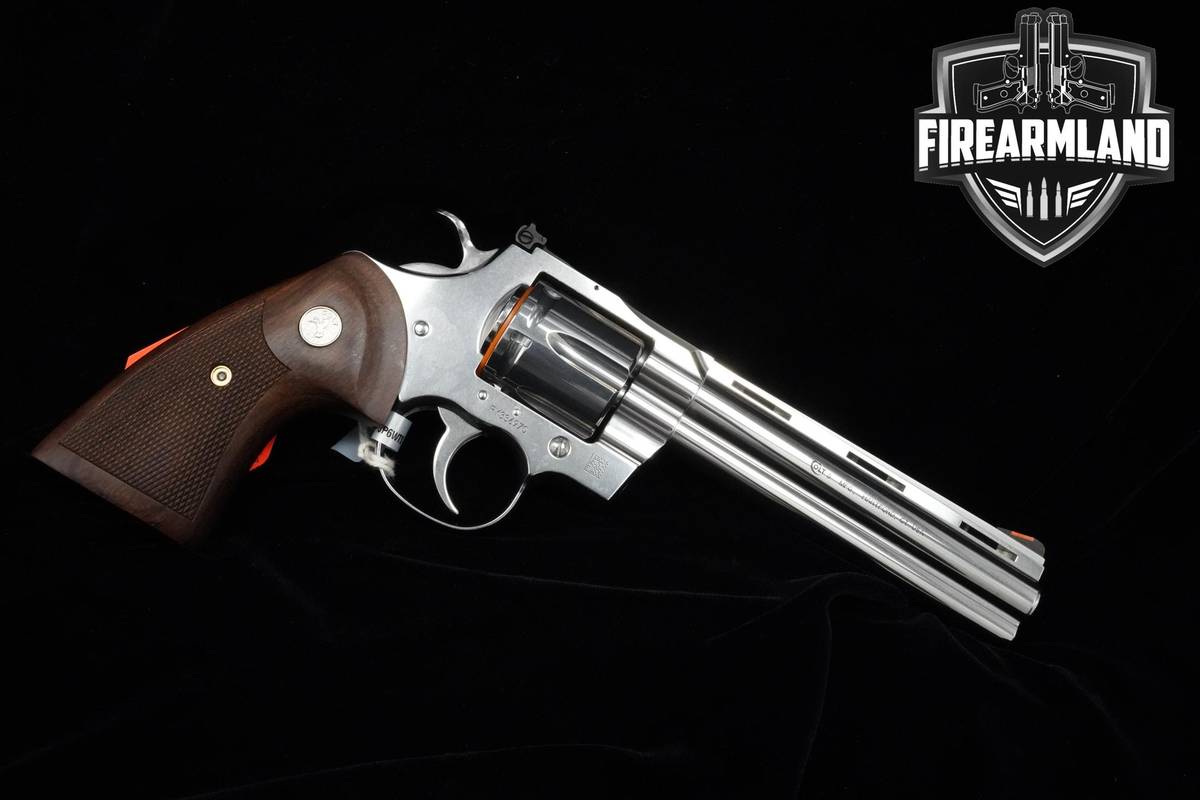 LIKE-NEW Colt Python 6" 357 Magnum Stainless Steel Python VENT RIB DA/SA