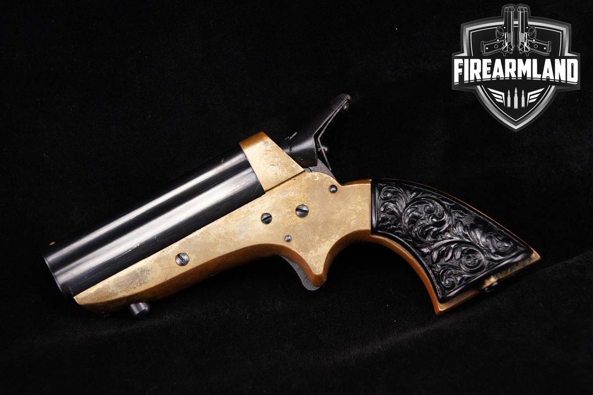 QUAD-BARREL! 1968 A-Uberti Sharps 1A New Derringer 22-Short 2.5"
