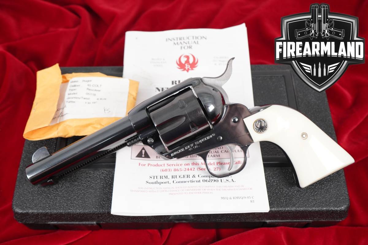 2007 Ruger New Vaquero 45 Colt 4.62" Blued +ORIG CASE