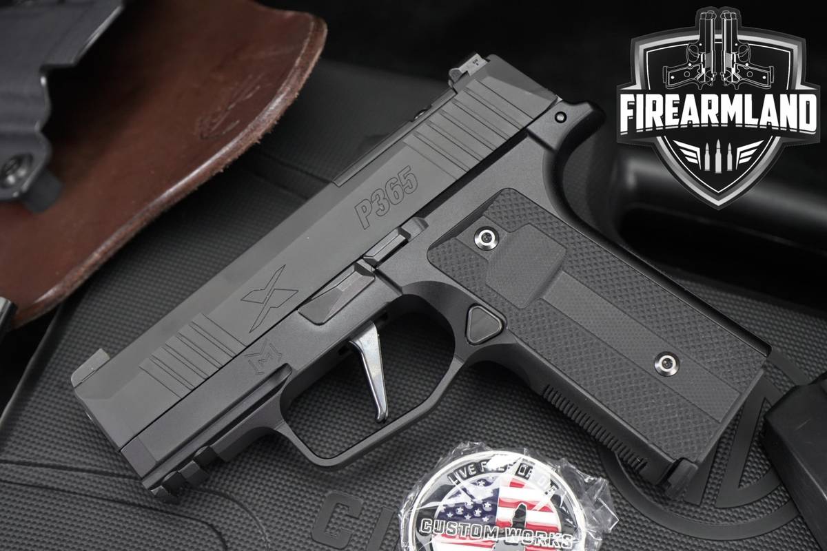 Sig Sauer P365X Custom Works 9mm P 365 X MISCHIEF MACHINE GRIP 4 MAGS CASE