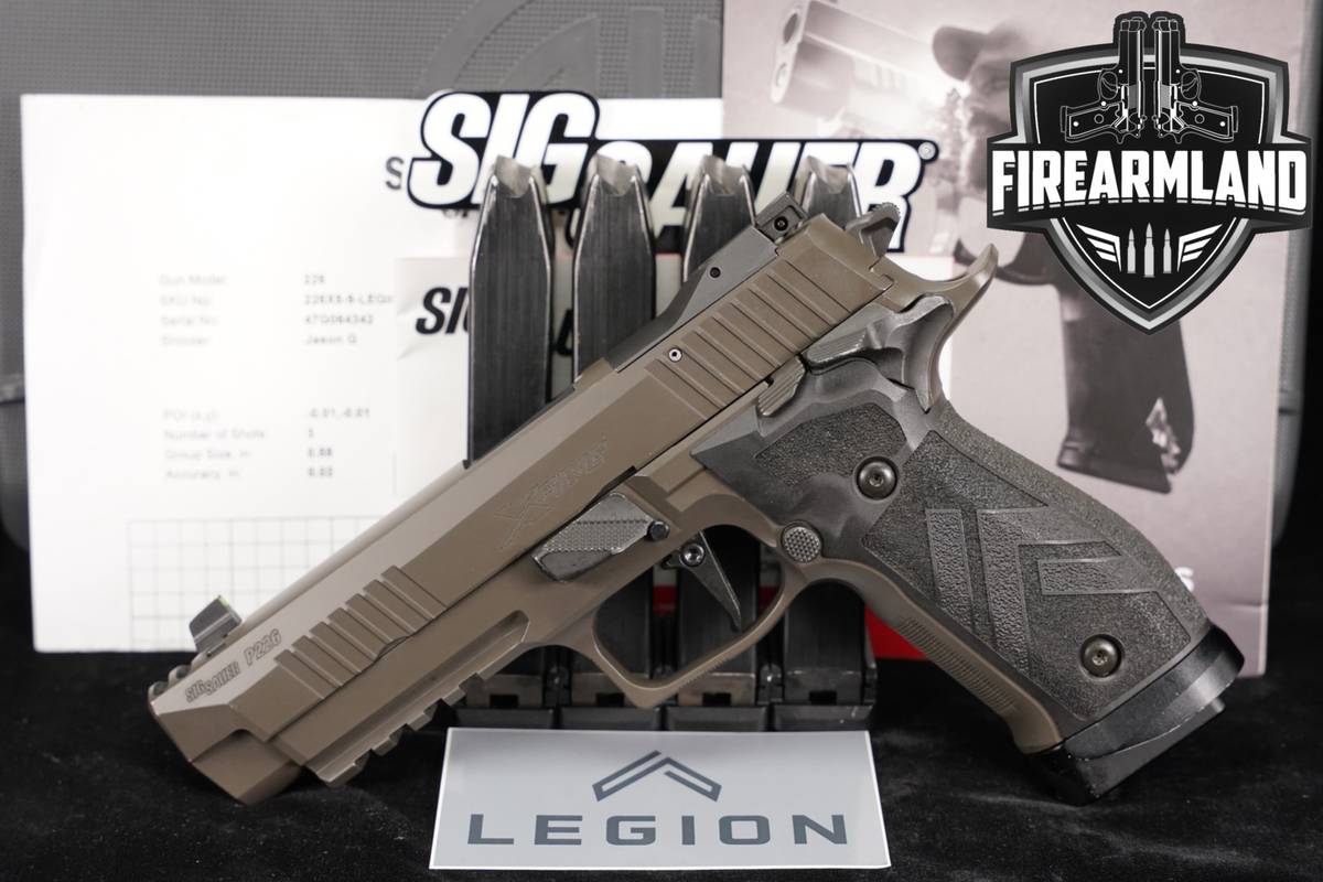 Sig Sauer P226 X-FIVE Legion 9mm 4.4 P 226 COMP +5 MAGS & ORIG CASE