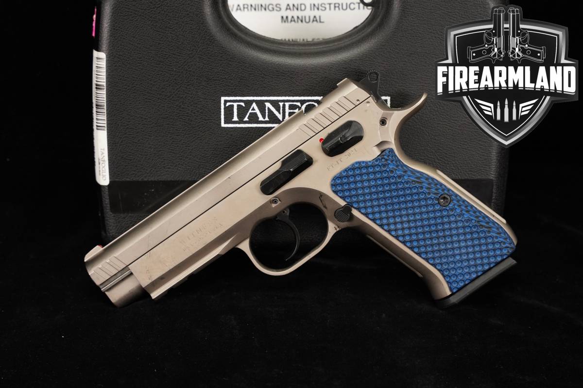 Tanfoglio Witness Steel Full-Size 10mm 4.5 Wonder Finish +ORIG CASE
