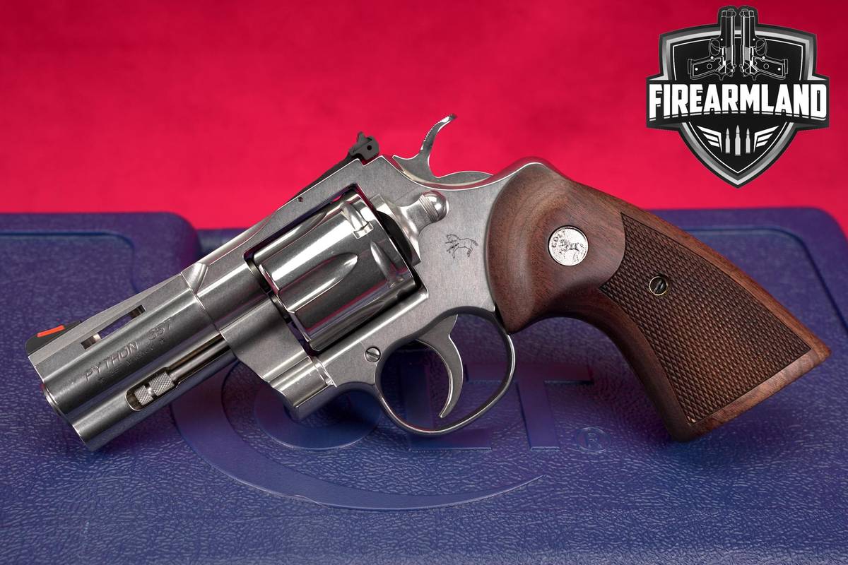 Colt Python 357-Magnum 3" Satin Stainless 357MAG +ORIG CASE