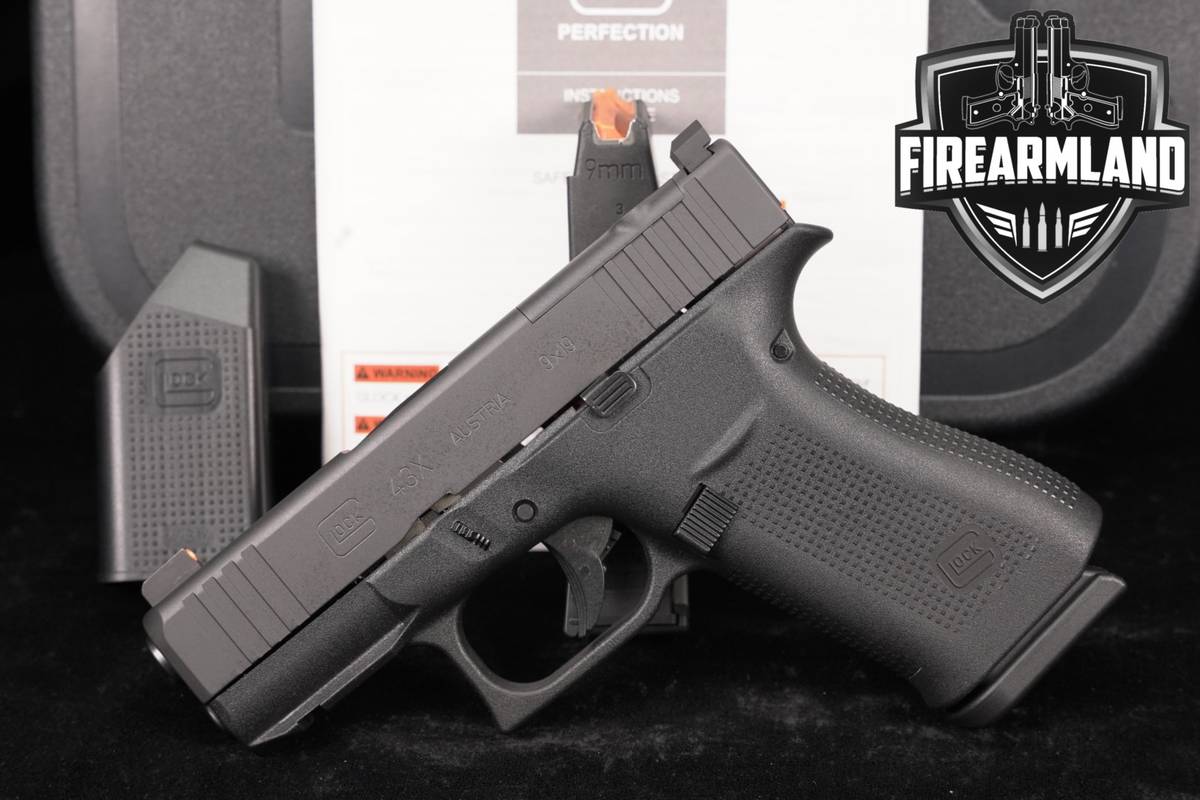 Glock 43X MOS G43X 43-X 9mm 3.41" +2 MAGS & ORIG CASE