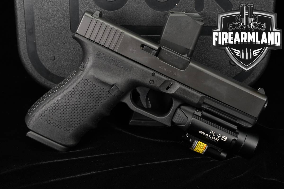 Glock 20 Gen4 G20 Gen 4 10mm 4.61" +2 MAGS, ORIG CASE, OLIGHT BALDR RL