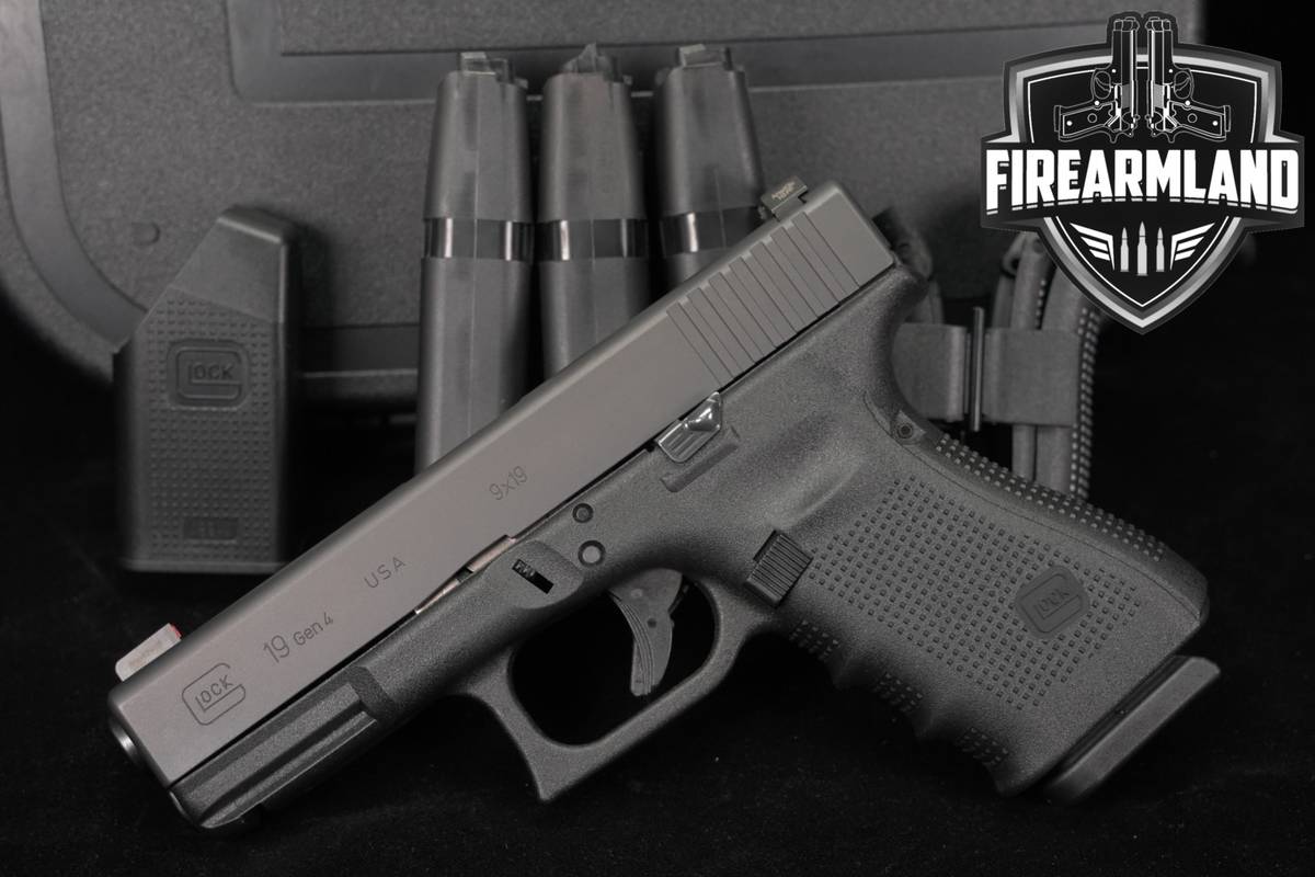 Glock 19 Gen4 G19 Gen 4 9mm 4.02" +FOUR MAGS & ORIG CASE