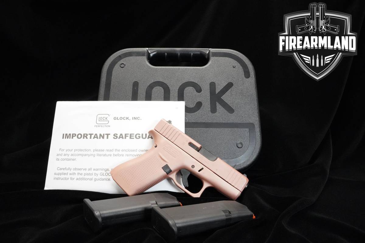Glock 43X Slimline 9mm 3.4" Rose Gold Glock-43X G43X G43 2 MAGS & ORIG CASE