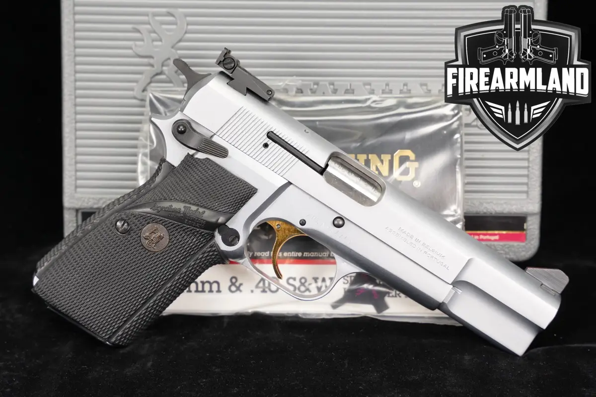 Browning Hi-Power Mark III, Silver Chrome 40 S&W MK 3 +ORIG CASE