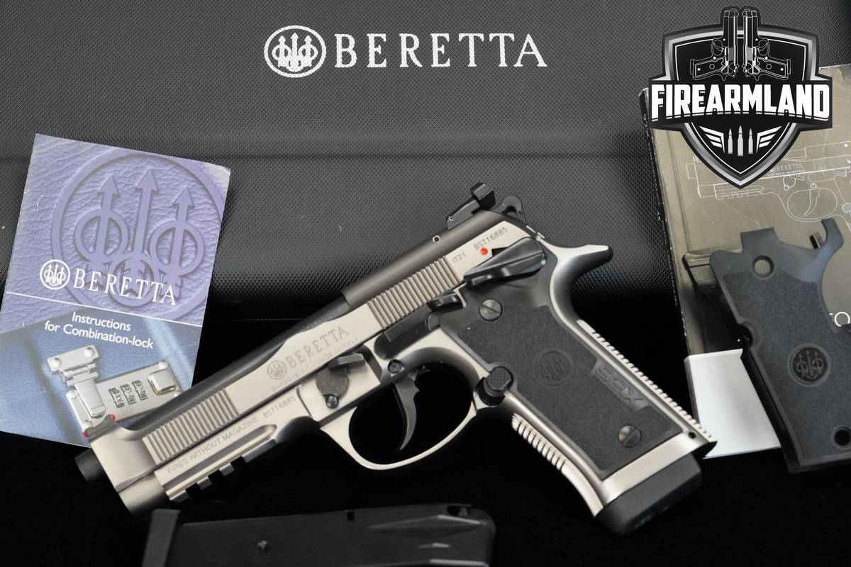 Beretta Model 92X Performance 9mm 4.9" Nickel Finish Beretta 92-X ORIG CASE