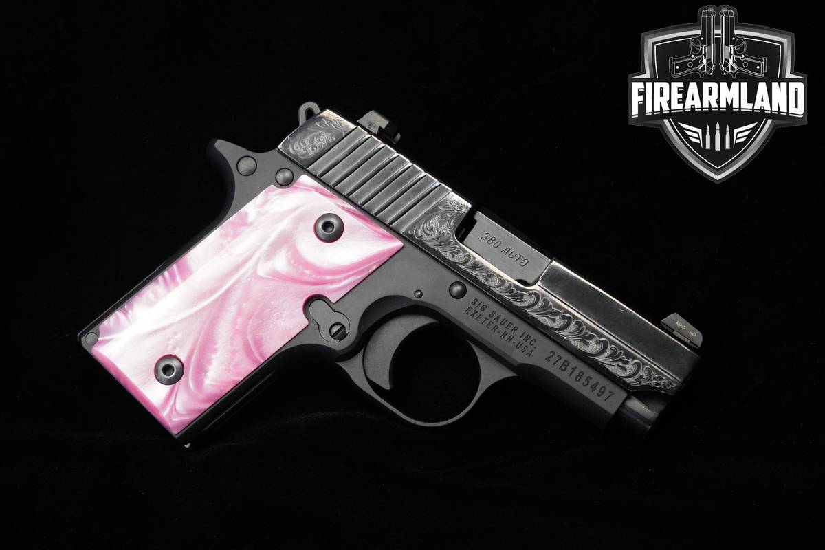 Sig Sauer P238 Pink Pearl 380 ACP ENGRAVED 2.7" Polished P238 +ORIG CASE