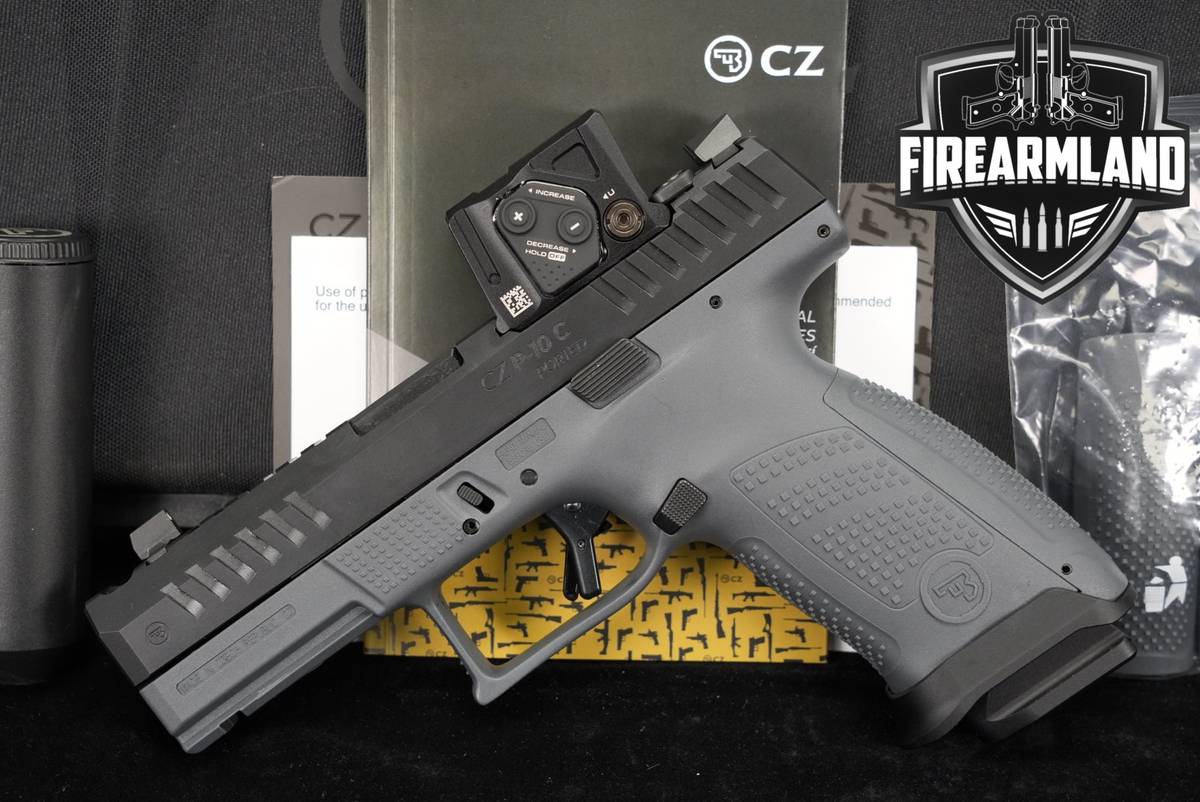 CZ P-10 C PortedElite 9mm Black & Grey P10 P10C +ORIG CASE, AIMPOINT COA