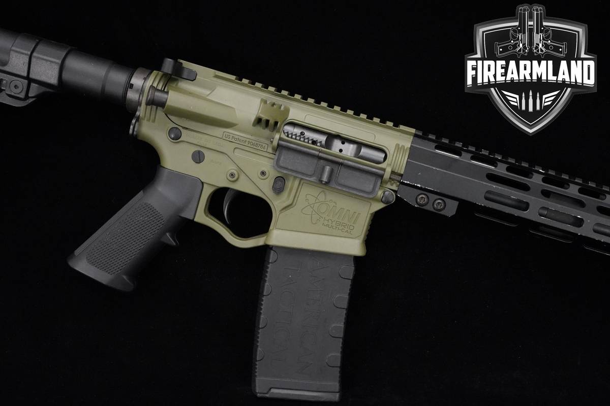 American Tactical Omni Hybrid 5.56 NATO AR15 AR-Pistol 8" Green Omni-Hybrid