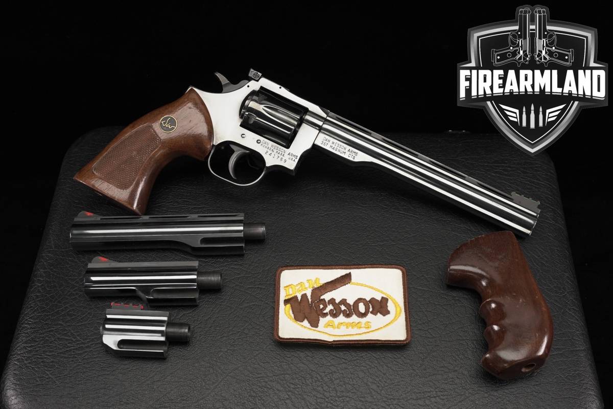 4-BARREL SET Dan Wesson Model 15-2 VH, Pistol Pac 357 Magnum 8" Blued DA/SA