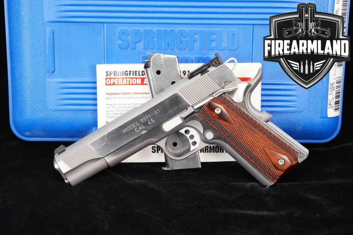 Springfield Armory 1911-A1 Loaded 45 ACP 5 Stainless +2 MAGS & ORIG CASE